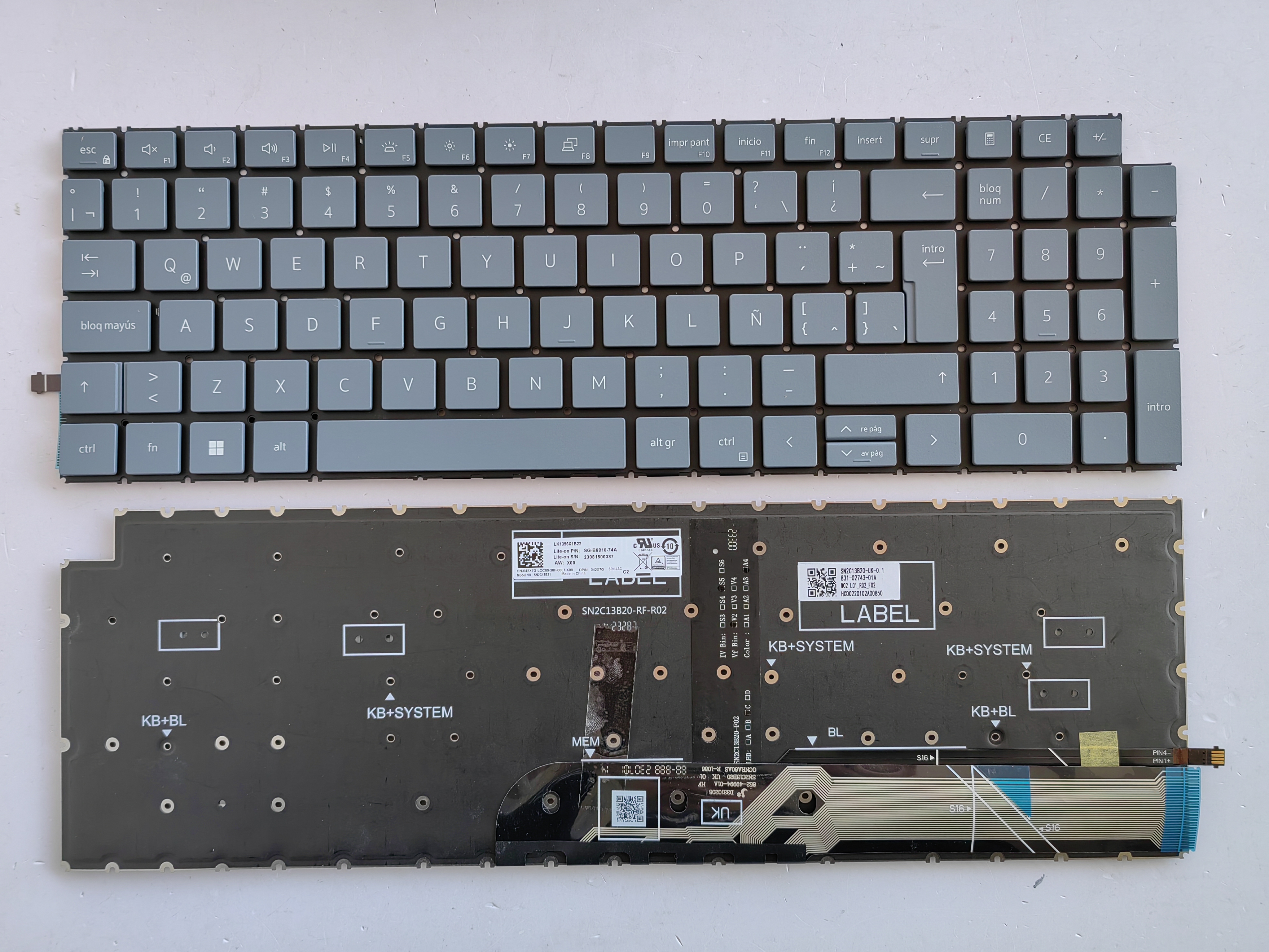 Picture of New Replacement Laptop Keyboard For DELL 5640/inspiron 16 5640 Blue Gray Backlit LA Layout
